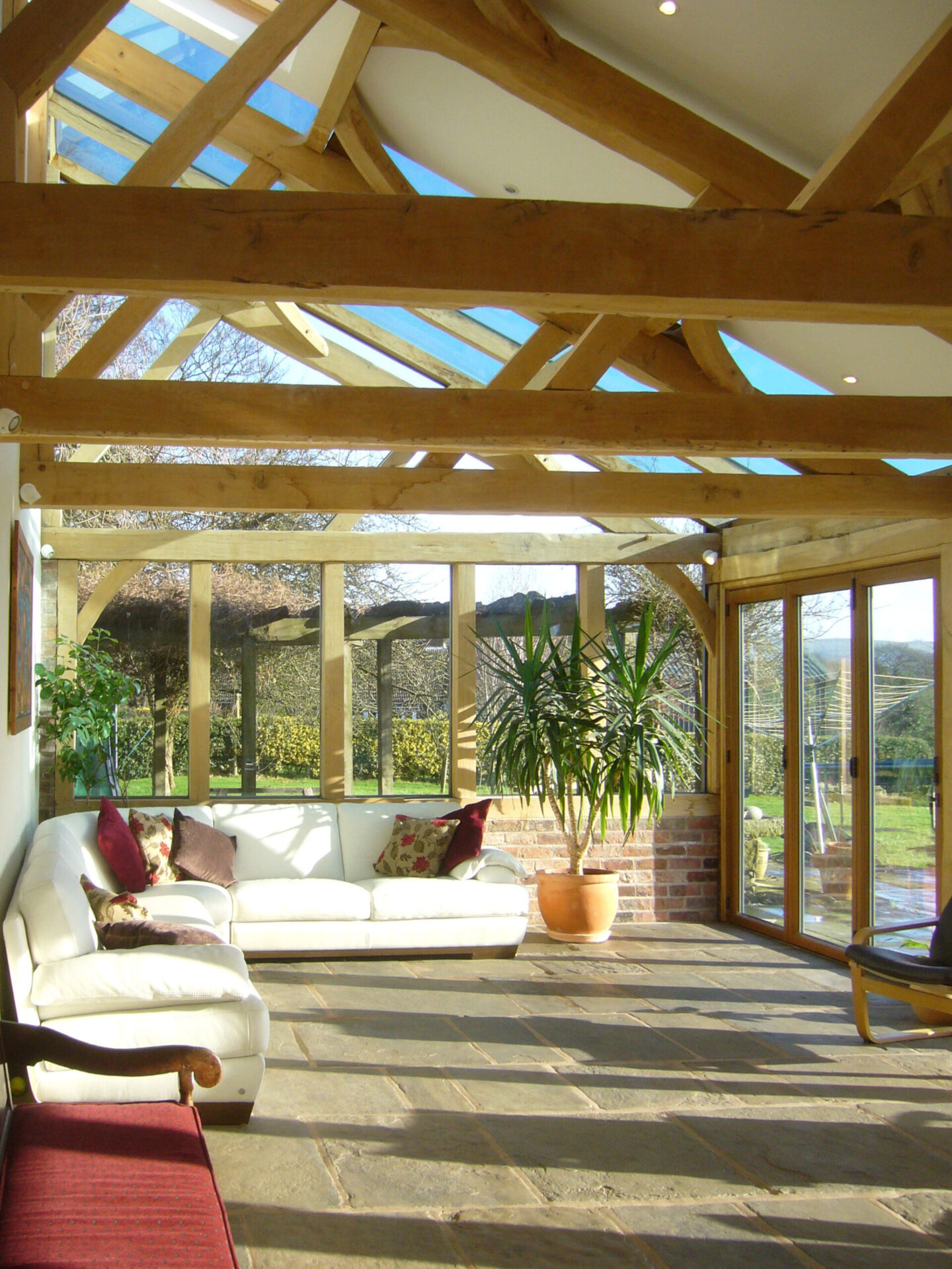 Oak frame fully glazed garden room rear extension