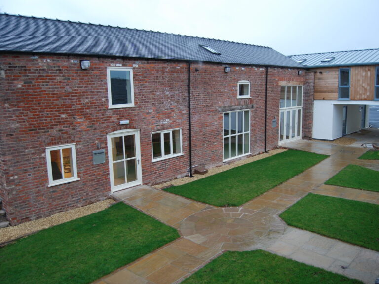 Converted barn to office buildings
