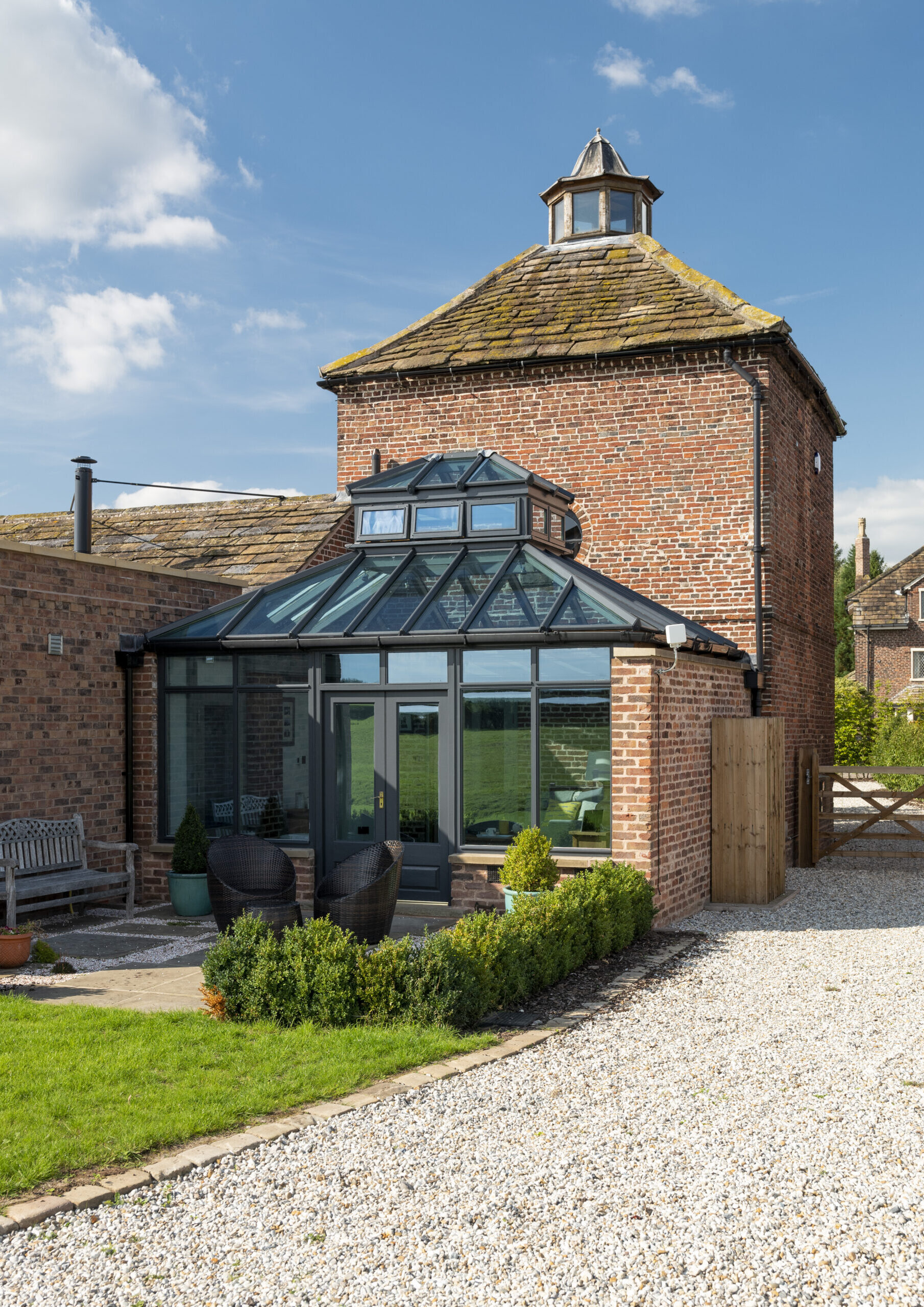 new conservatory with roof lantern