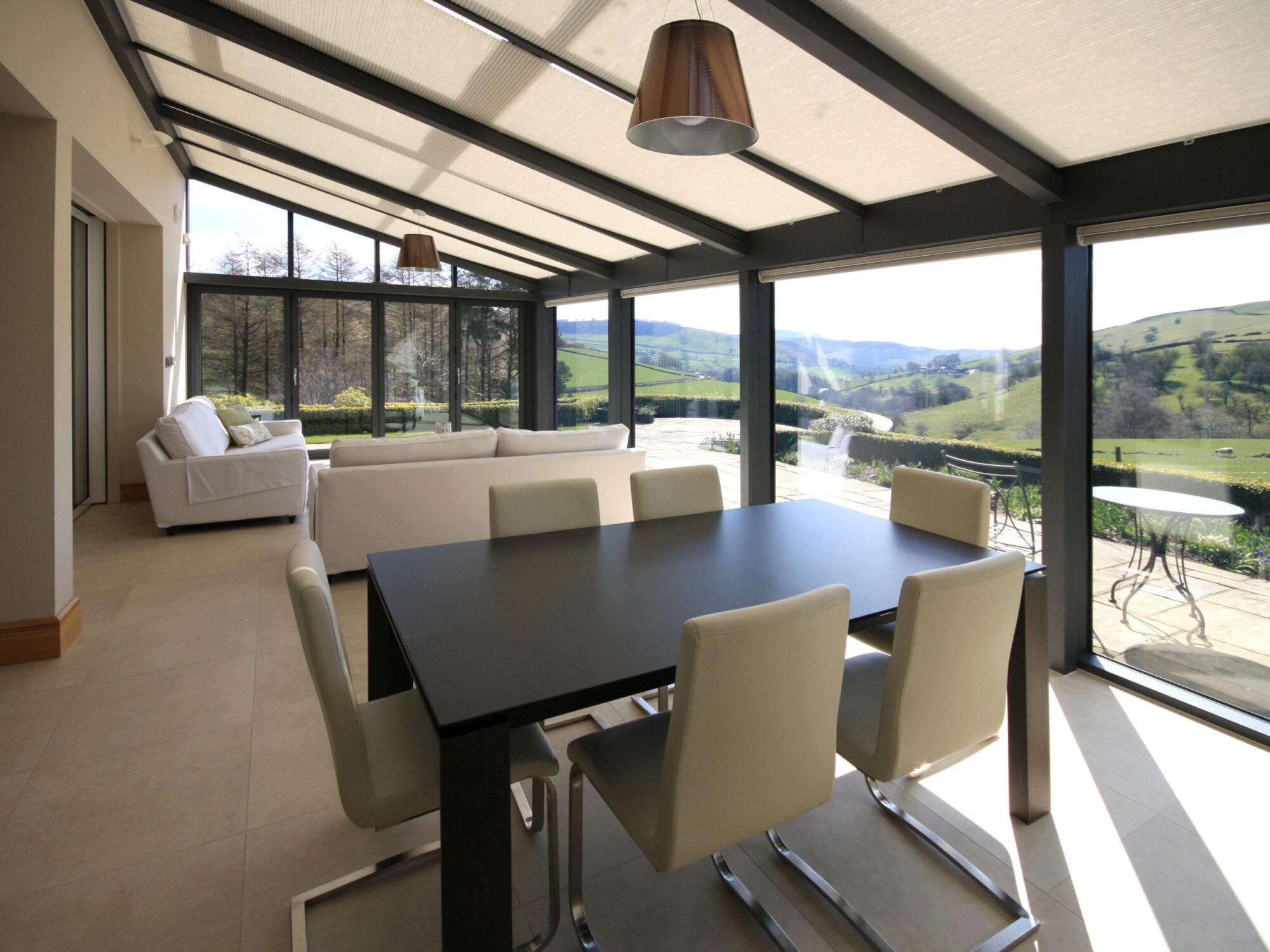 Heron Crag lean-to living dining area