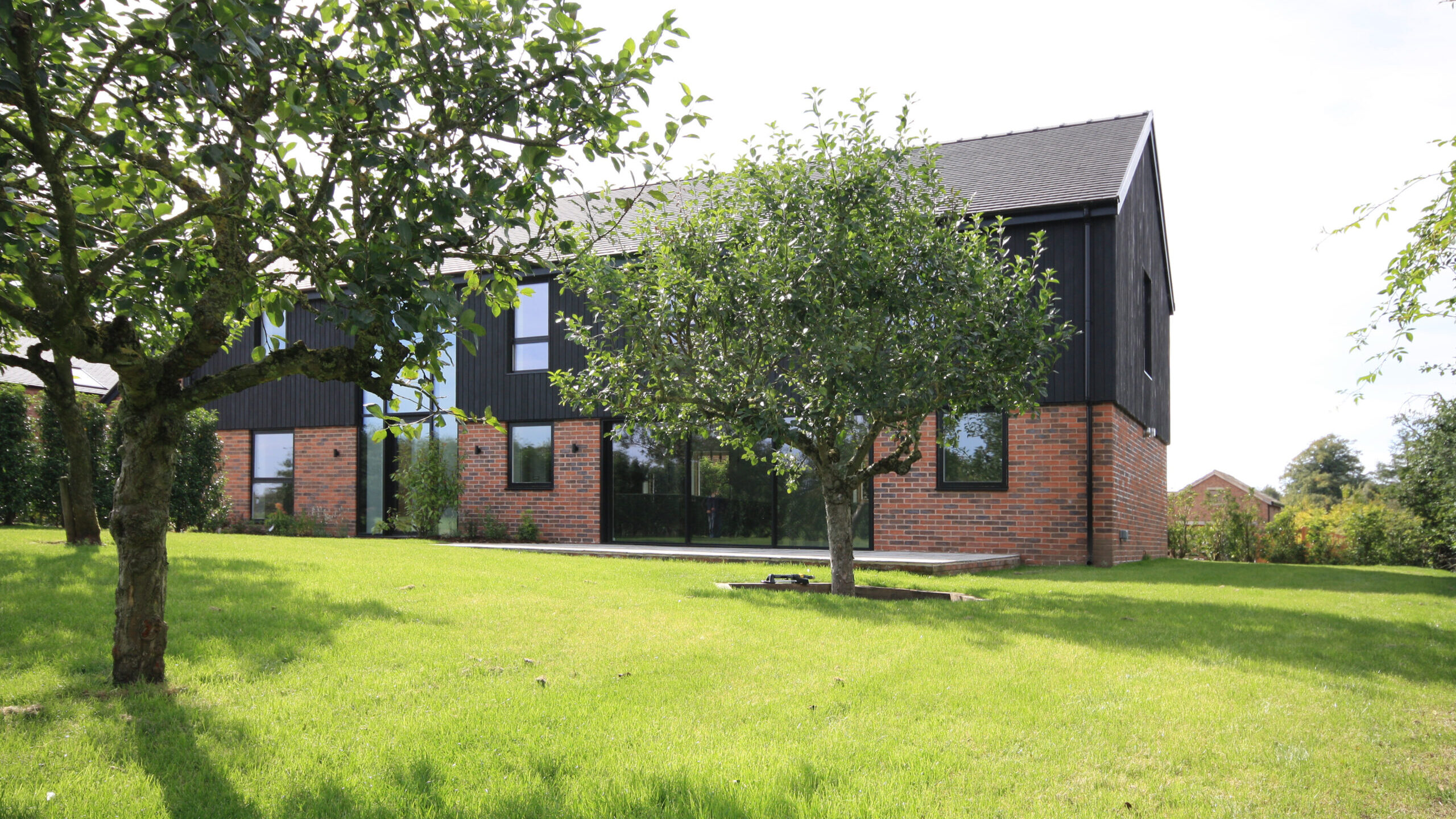 rear garden at New Orchard Barn