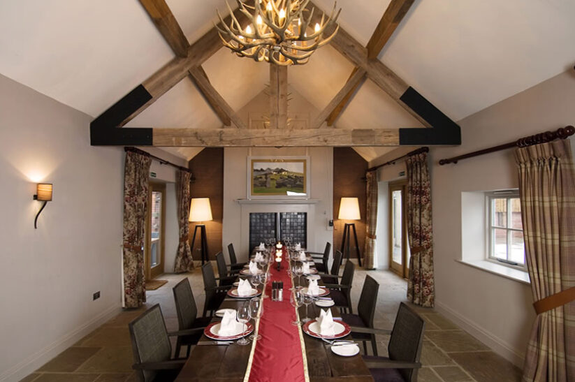 formal dining area at Cock O'Barton