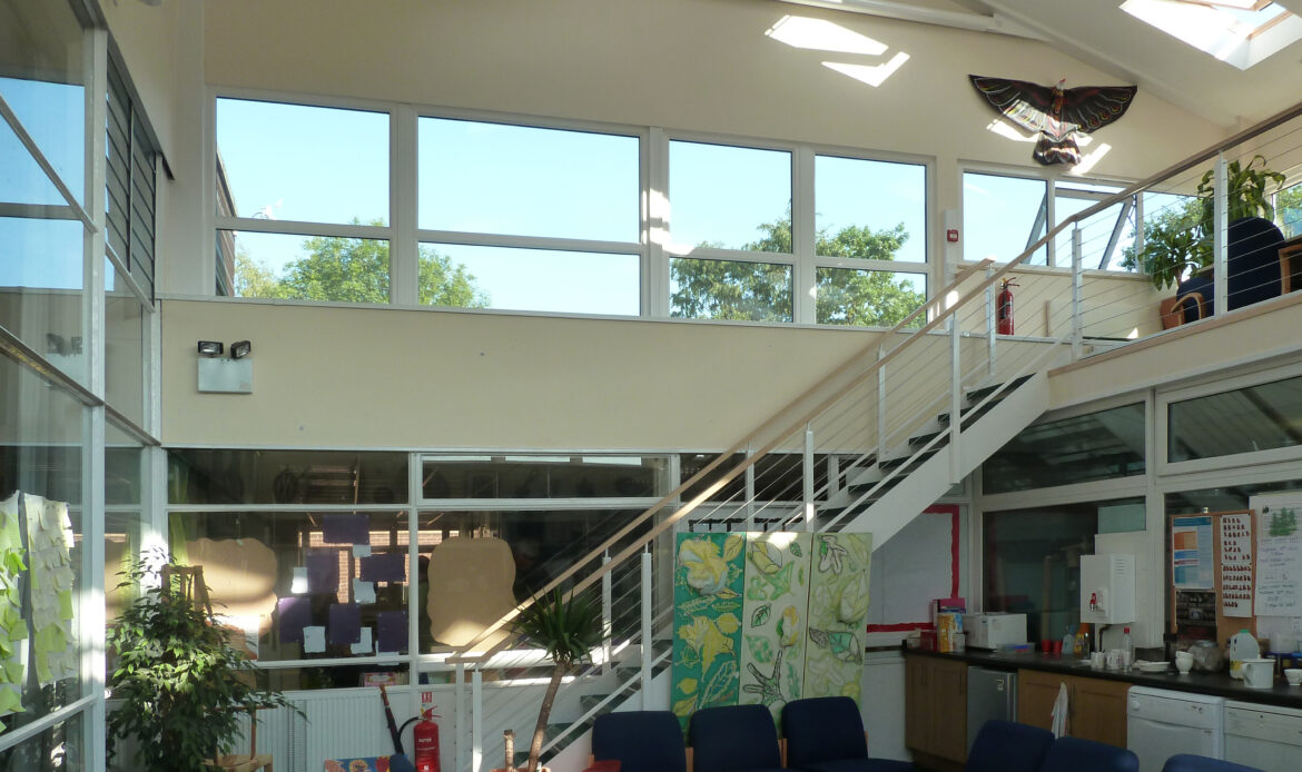 new ground floor staff room at Black Firs Primary School