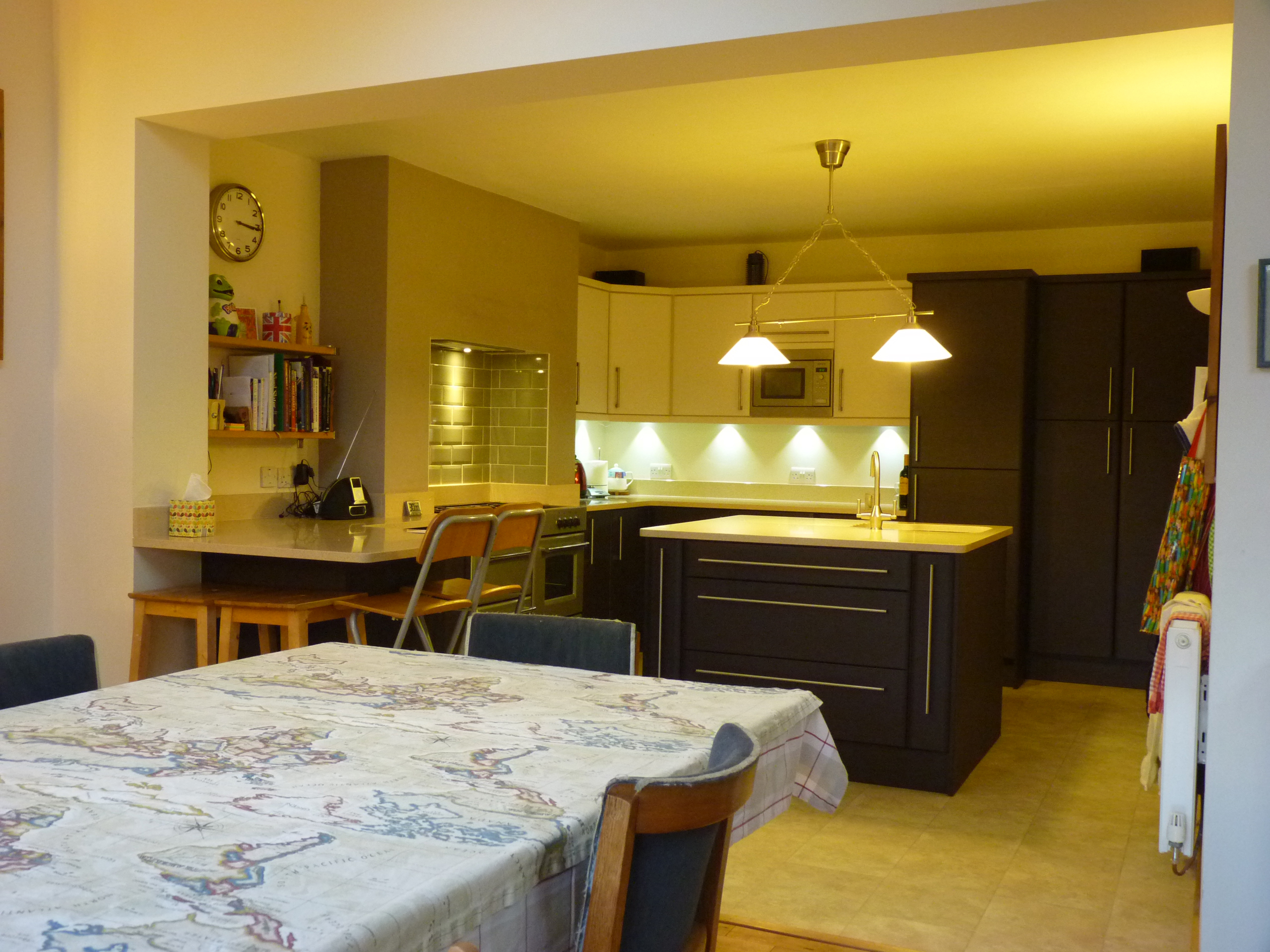 new kitchen at Sandfield Road in place of former dining room