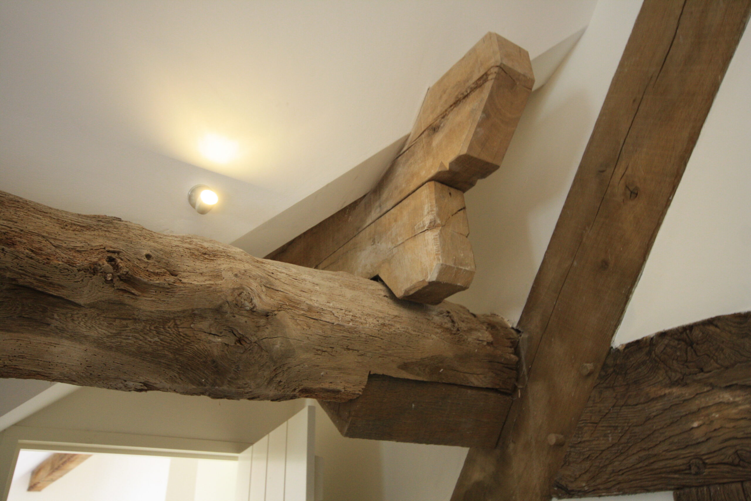 new and retained timber roof structure