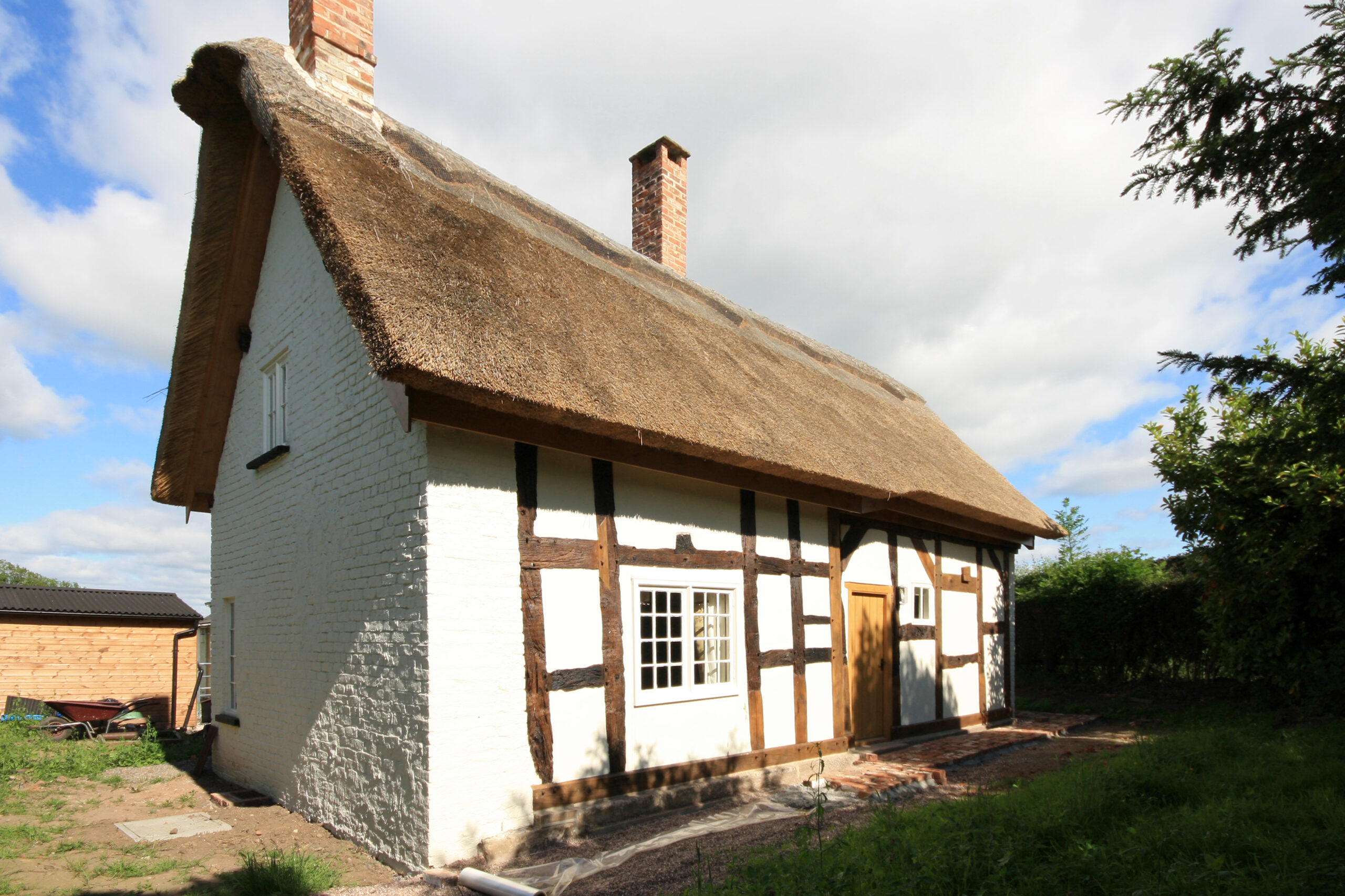 Blakehouse Cottage house with thermal upgrades and new thatched roof