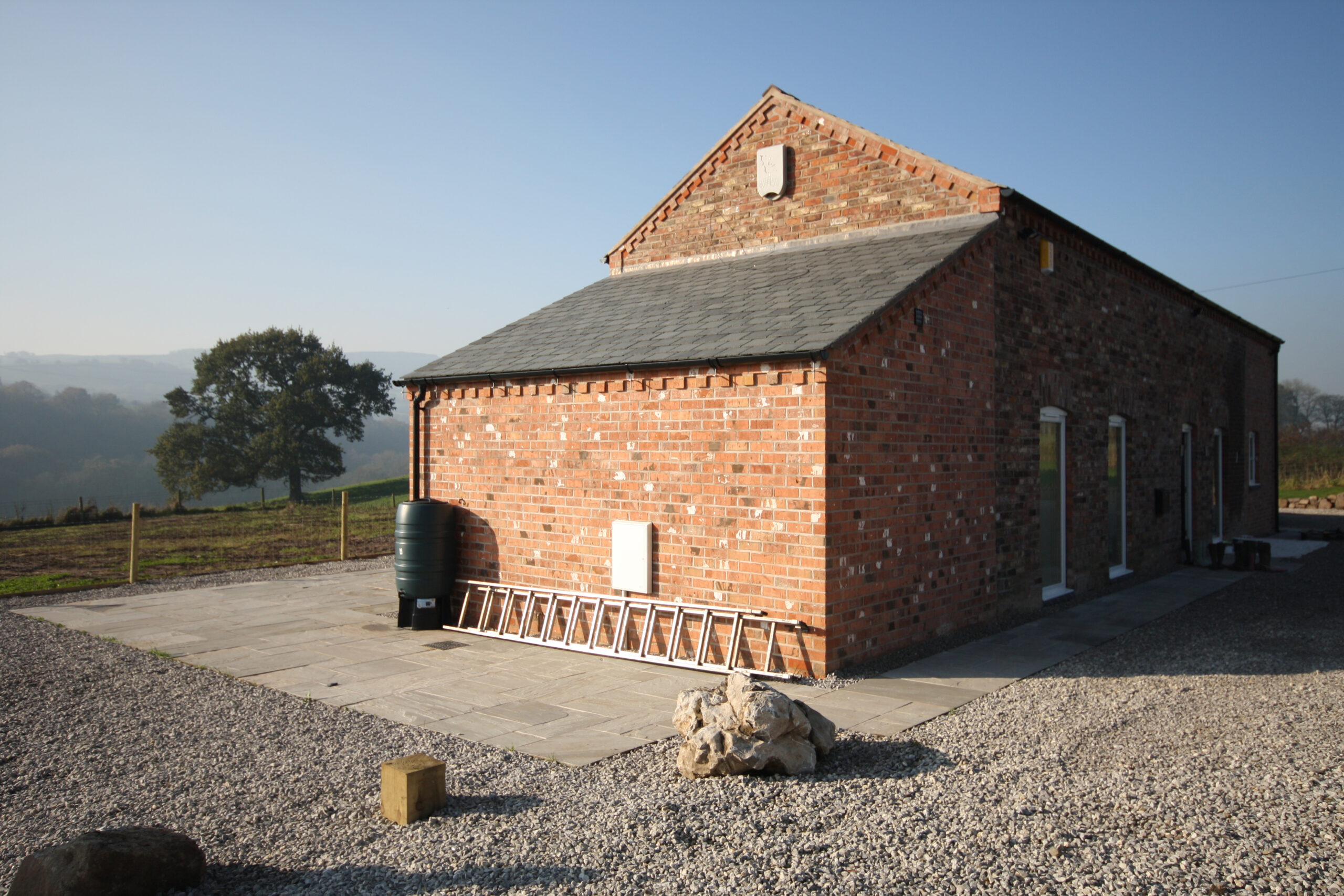 lean-to side extension to barn conversion