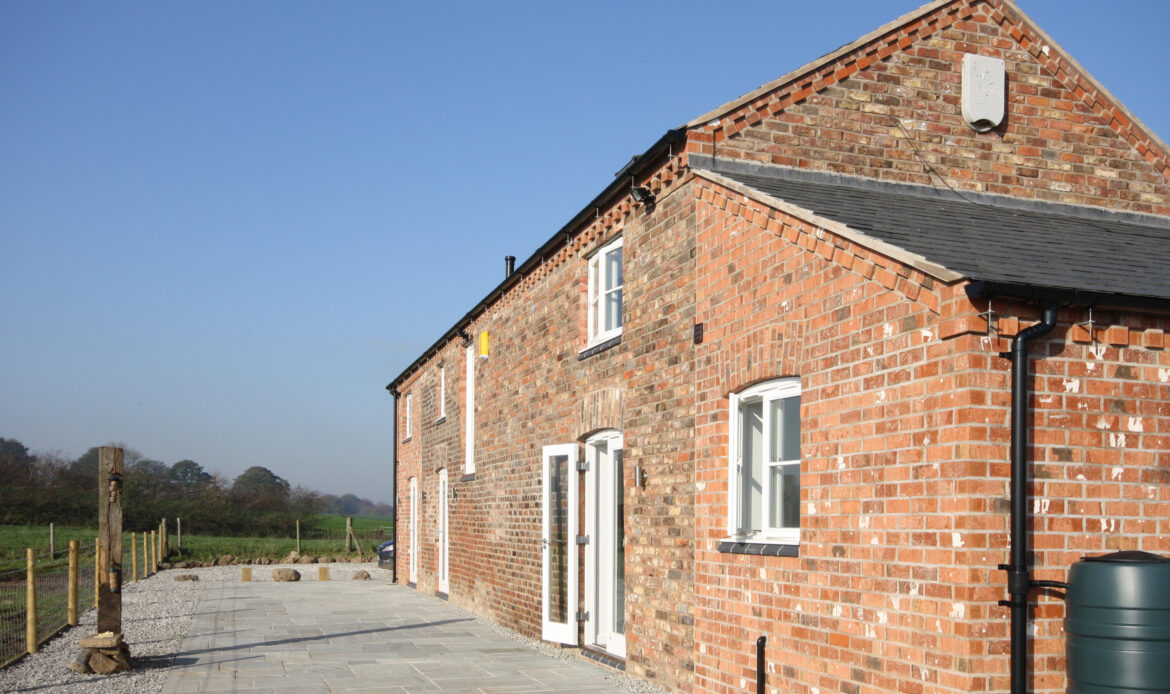brick barn conversion with lean to extension