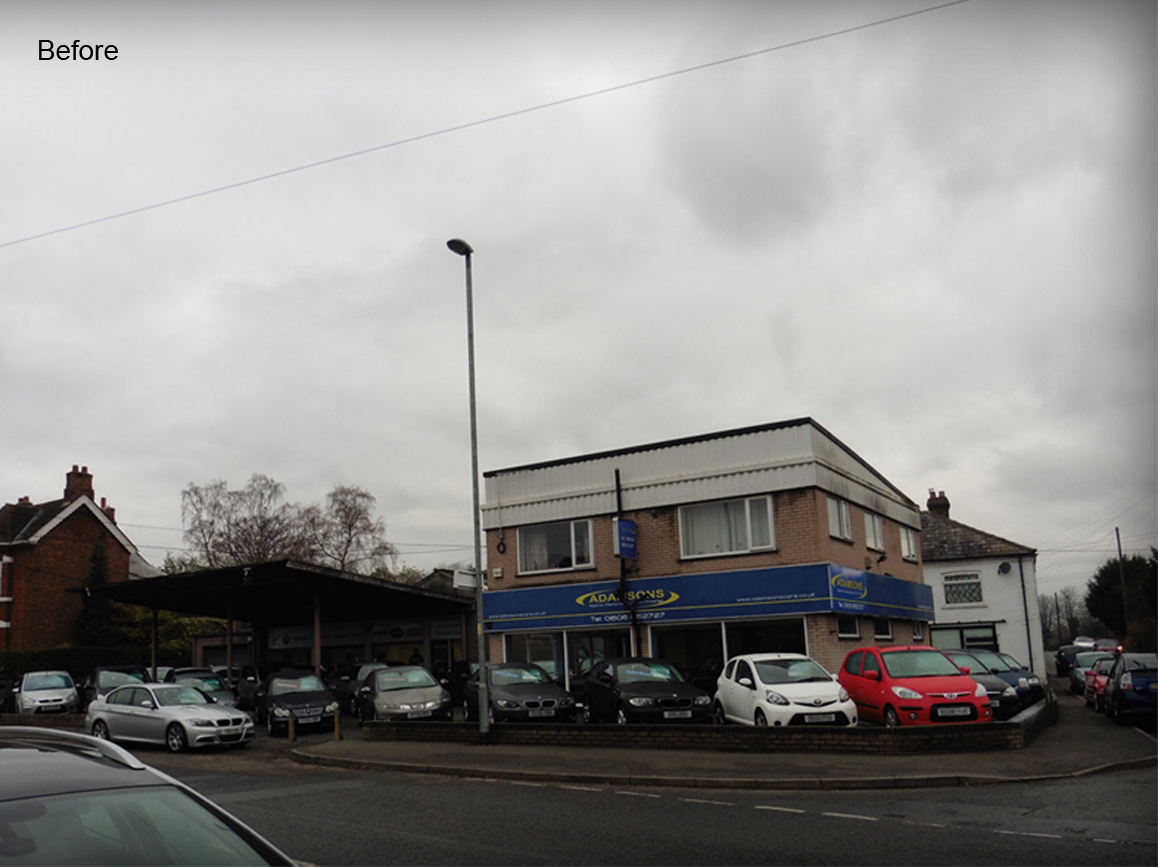 existing site at Adamsons Garage