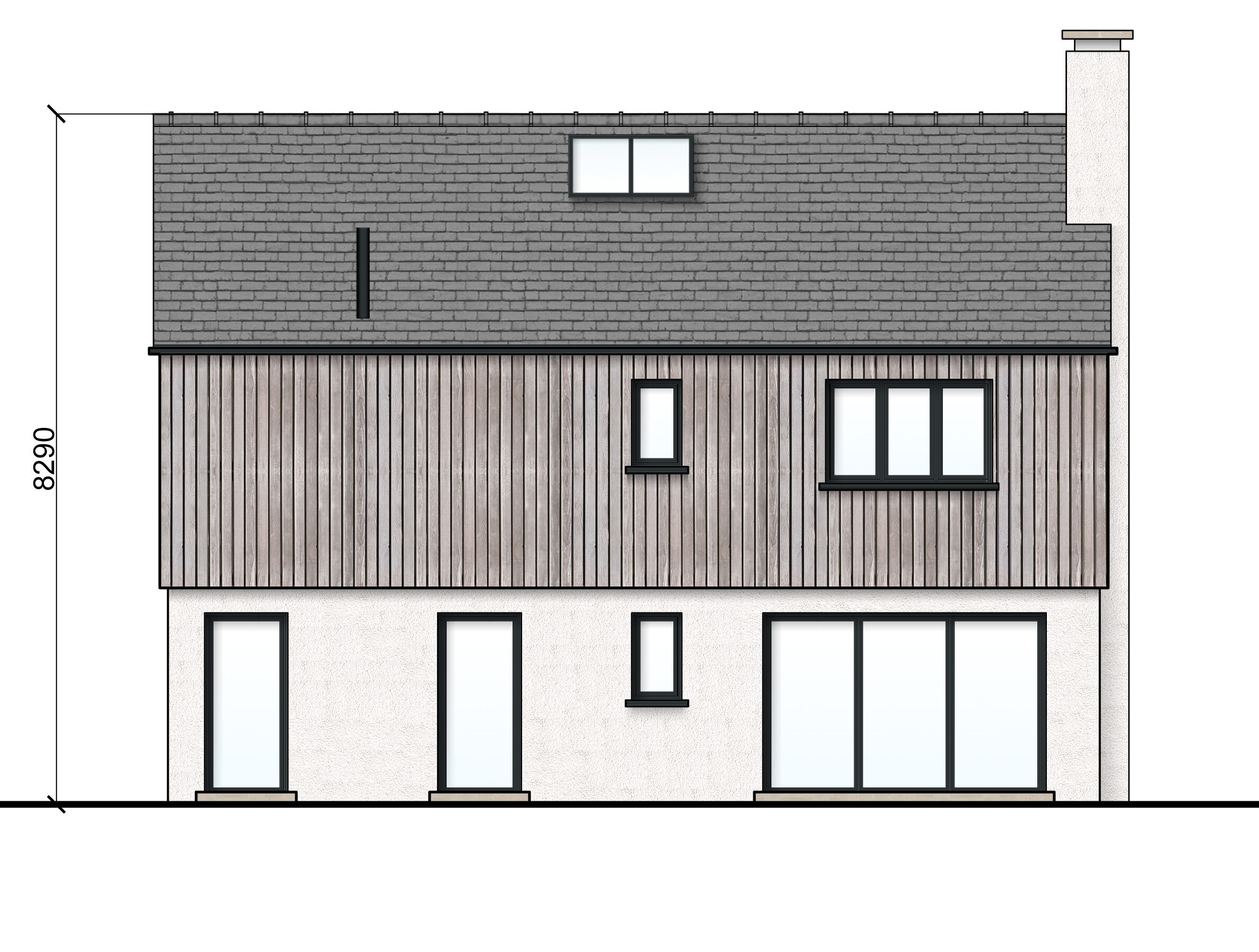 Arclid Farm rear elevation