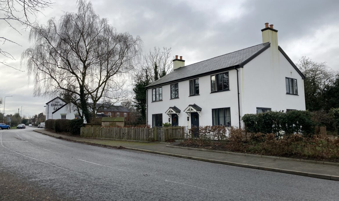semi-detached affordable dwellings fronting onto the street at Hanging Gate Court