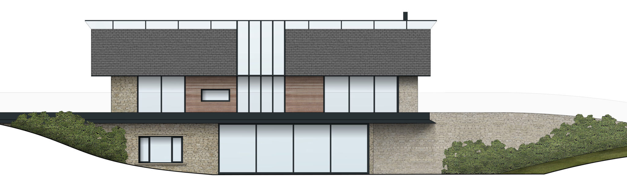 Slidemoor west elevation Slidemoor west elevation