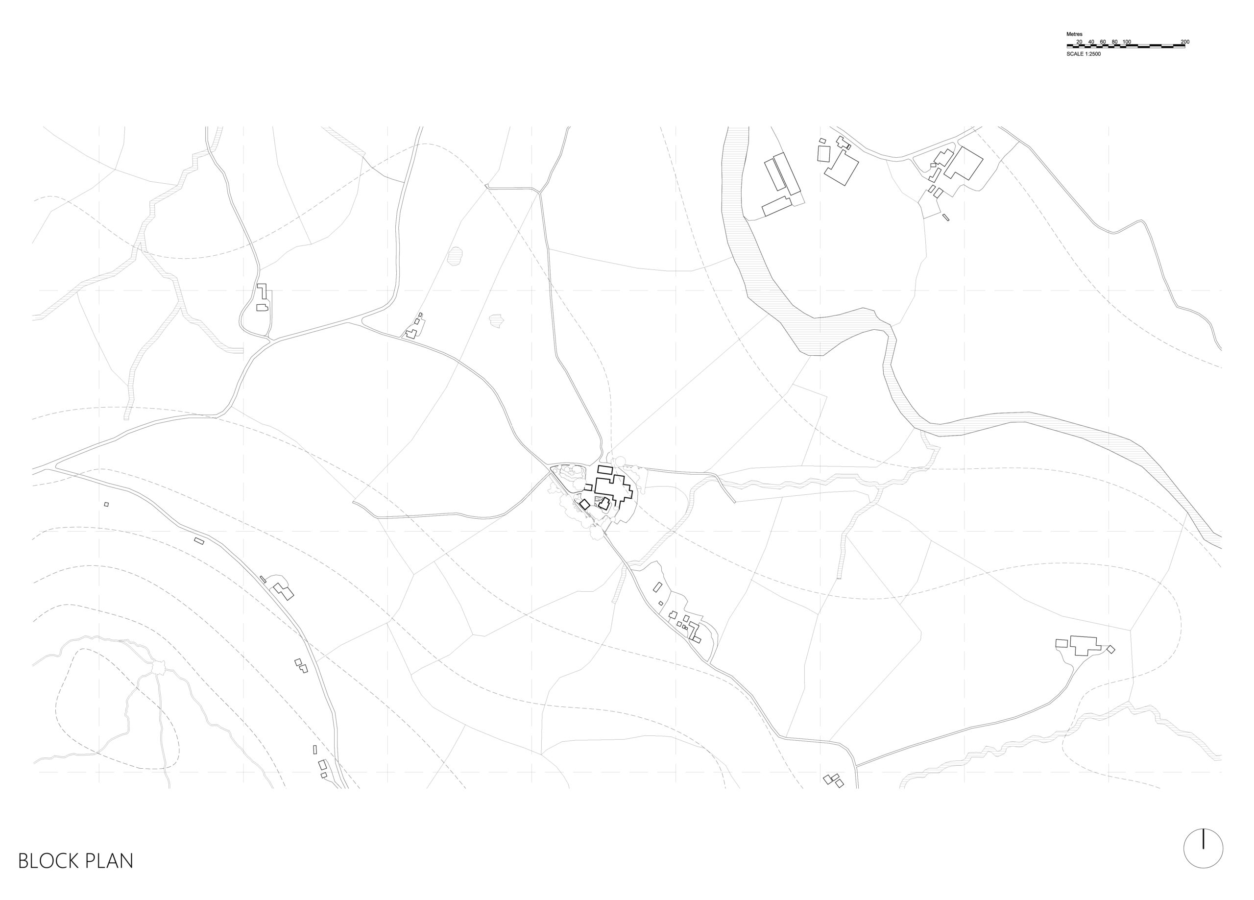 block plan of grade 2 listed farmhouse with views of The Bosley Cloud and in close proximity to the River Dane
