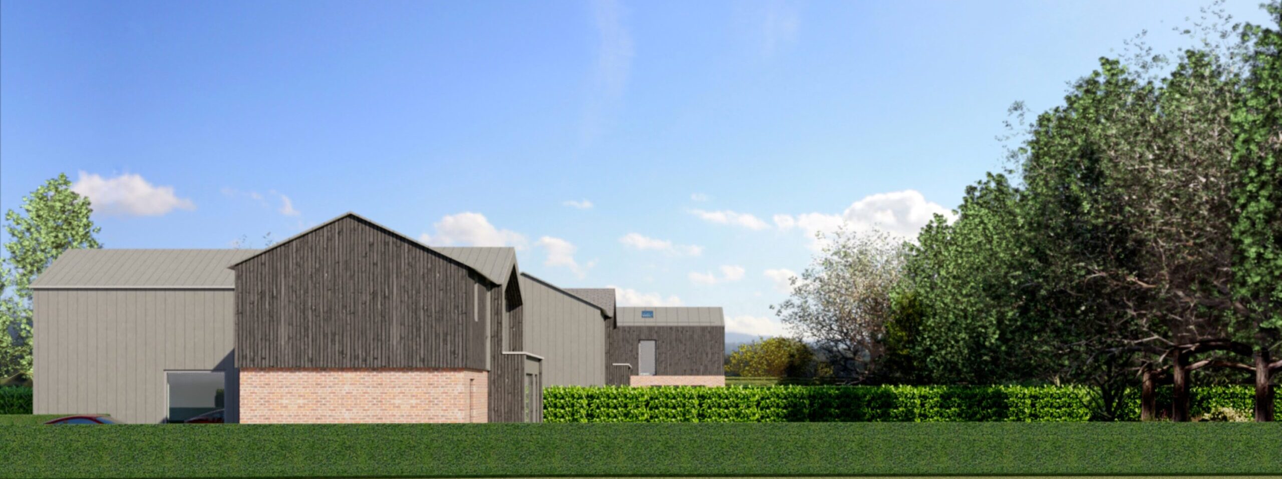 Shellow Farm Barns Side View