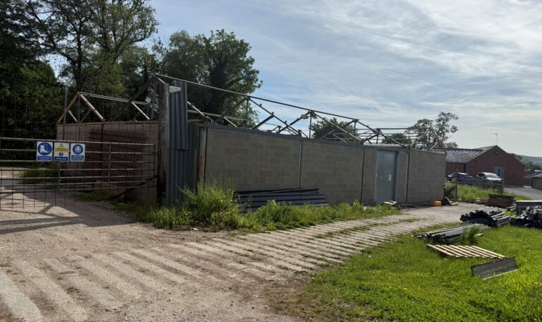 Demolition Begins at Shellow Farm Barns