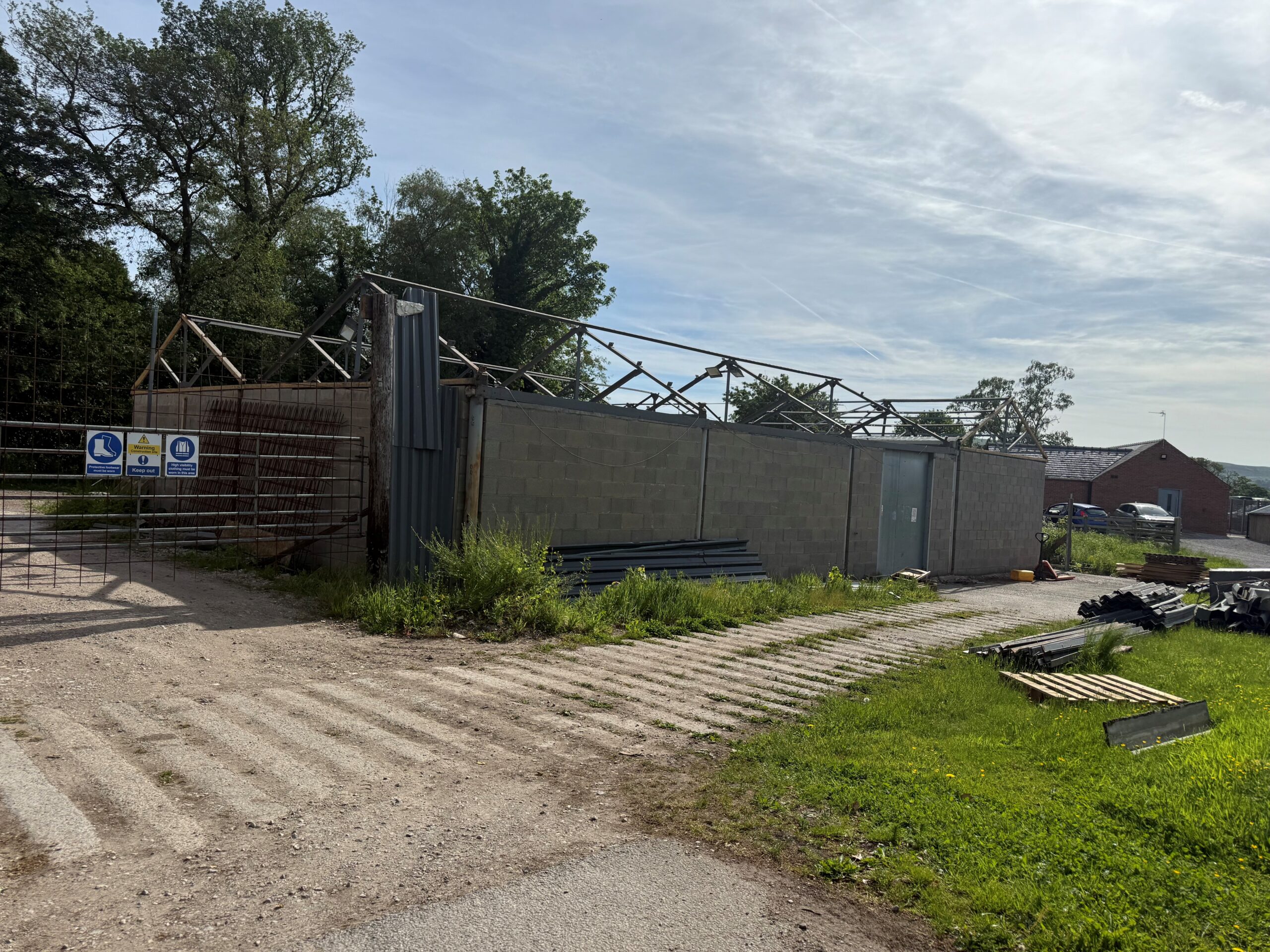 Demolition Begins at Shellow Farm Barns